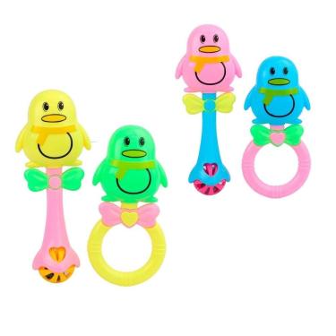 Imagem de CHOCALHO PARA BEBES CUTTIE +6 MESES PINGUIM - 2 CHOCALHOS