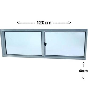 Imagem de Janela, Basculante, Vitro, aluminio 120cm x 60cm para cozinha entre ou