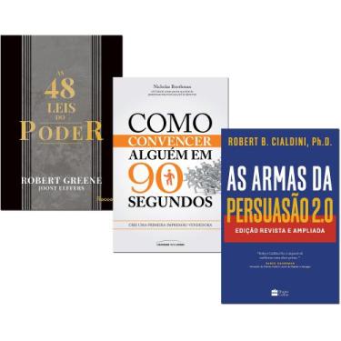 Imagem de Kit Livros As 48 Leis do Poder+ As Armas Da Persuasão 2.0+ Como Conven