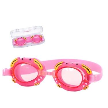 Imagem de Óculos de Natação Infantil Silicone Macio Desenho Ajustável Proteção U