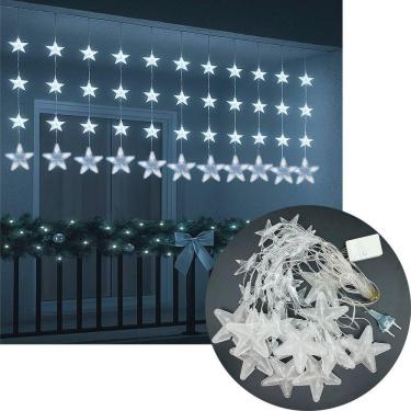 Imagem de Pisca Cortina Cascata Natal 48 Lâmpadas Leds Branco 220v 3m