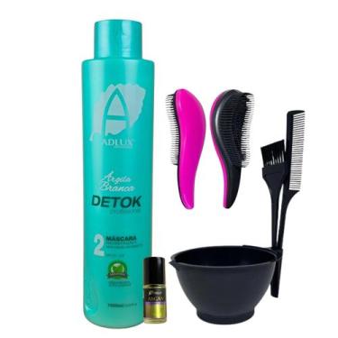 Imagem de Mascara Adlux Argila Branca Detox 1L Oleo Argan E Kit Tintura