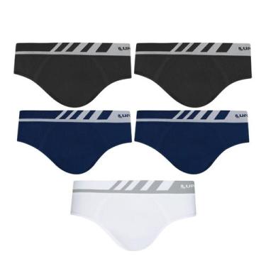 Imagem de Cueca Masculina Lupo Microfibra Slip Kit Com 5 Sem Costura, G, Sortido