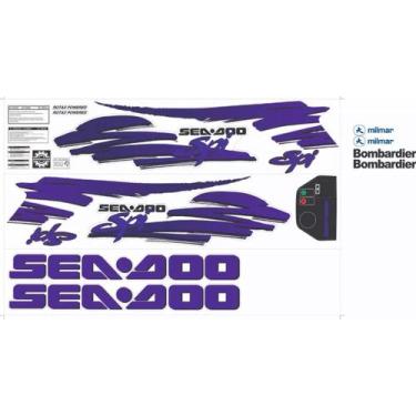 Imagem de Kit Adesivos compatível Jet Ski Seadoo SPX/SPI Roxo - SPTS