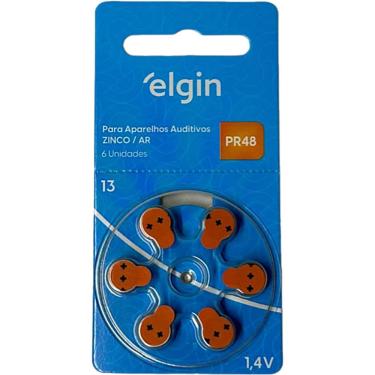 Imagem de Bateria Para Aparelho Auditivo Elgin 13 1.4v - 06 Unidades