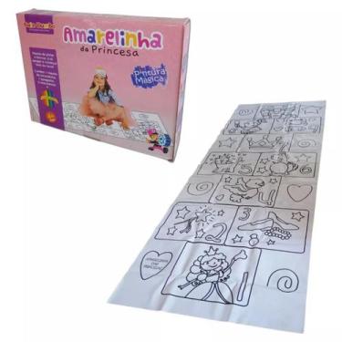 Imagem de Amarelinha Pinta e Apaga Princesa Jogo Educativo Lavável - Bate Bumbo