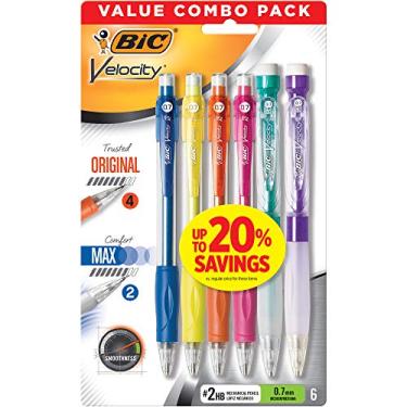 Imagem de BIC Velocity Original + BIC Velocity Max Mechanical Pencil Combo Pack, 6 Count