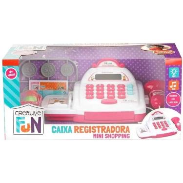 Imagem de Caixa Registradora Infantil Rosa Mini Shopping BR1182