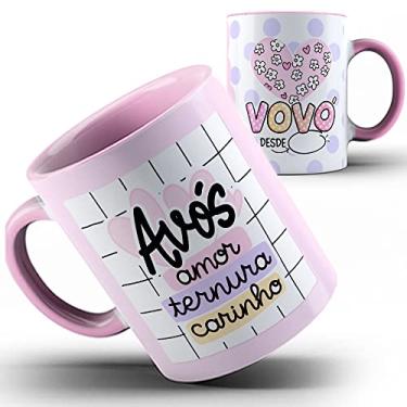 Imagem de Caneca rosa avós amor ternura carinho (envie data)