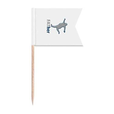 Imagem de Pai Fat Sports Family Art Deco Presente Moda Palito Bandeiras Marcação para Bolo Festa Comida Prato de Queijo