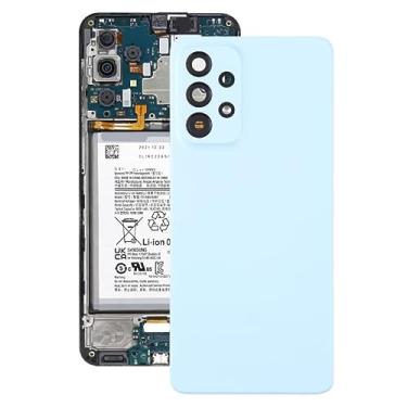 Imagem de YUNCHAO Acessórios telefônicos Para o for SAMSUNG Galaxy A53 5G SM-A536B Tampa traseira original da bateria com tampa da lente da câmera Substituição do telefone celular