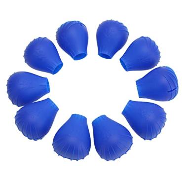 Imagem de 20pcs Pincéis de Maquiagem Cobrem Capa de Proteção de Armazenamento de Escova Cosmética de Silicone Portátil Com Cor Azul, Fácil de Transportar, Flexível e Durável, Use Em