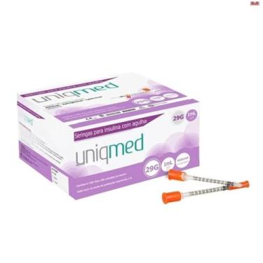 Imagem de Seringa Insulina 1ml 12,7x0,33mm 29g Ultrafine Uniqmed 100u