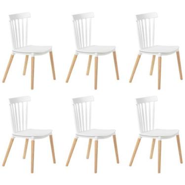 Imagem de Kit 6 Cadeiras Windsor Eames De Jantar Branca - Sf. Home