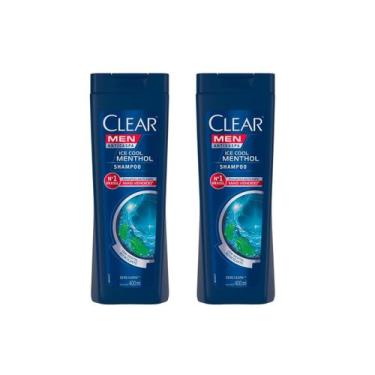 Imagem de Kit 2 Shampoo Clear Men Ice Cool Menthol 400ml - Clear - Unilever Bras