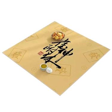 Imagem de Mahjong mat Tapete de mahjong de tecido misturado, tapete de mesa de mahjong antiderrapante e resistente ao desgaste, adequado para dominós de pôquer de mahjong (Color : Style 3, Size : 140x140cm)
