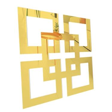 Imagem de Gadpiparty adesivos de parede de espelho mural de arte espelhada decalques de parede espelhados adesivo de parede cozinha adesivo parede cozinha adesivos de decoração de parede