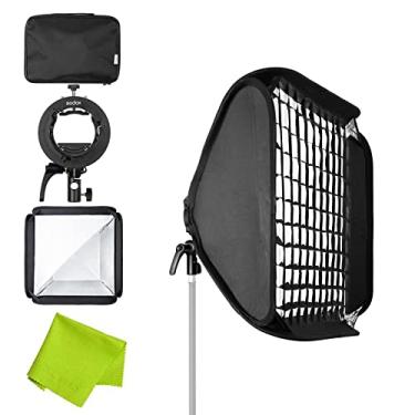 Imagem de Godox Softbox de 61 x 61 cm com suporte S2 Speedlite Bowens Mount para GODOX V1 Series, AD200Pro, AD400Pro, V860II, TT350 Series Flash Speedlights