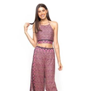 Imagem de Cropped Feminino Blusa Frente Única Estampada-Feminino