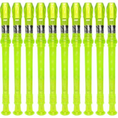 Imagem de Kit 10 Flautas Doce Germânica Verde Translucida FL 20G G NY