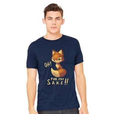 Imagem de TeeFury - Para Fox Sake! - Camiseta masculina animal, raposa, Preto, 4G
