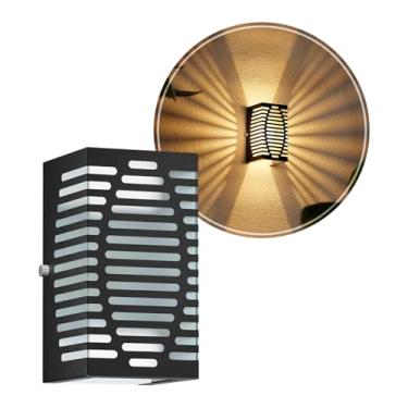 Imagem de Arandela 13 Frisos Alumínio Externa Parede/Muro G9 Bivolt MF180 (Preto)