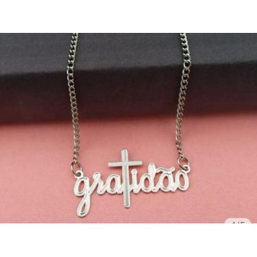 Imagem de Colares Colar Gargantilha Feminino/ Masculino Pingente Cruz Fé Vida Pé