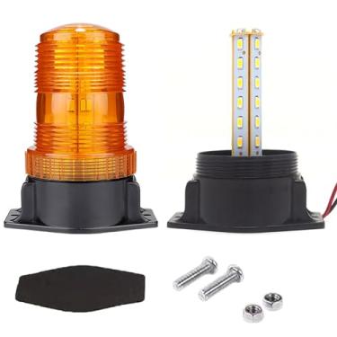 Imagem de TOPKU Luz estroboscópica de LED âmbar para empilhadeira - Luzes intermitentes de aviso de segurança ultra visíveis - Ideal para empilhadeiras, carrinhos de golfe, carros, caminhões e tratores