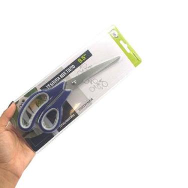 Imagem de Tesoura Aço Inox Multiuso Papel Escola Costura Cozinha 9,5'' - Supri L