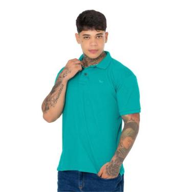 Imagem de Camisa Polo Masculina Ridens Originalidade e Estilo Únicos, P, Verde m