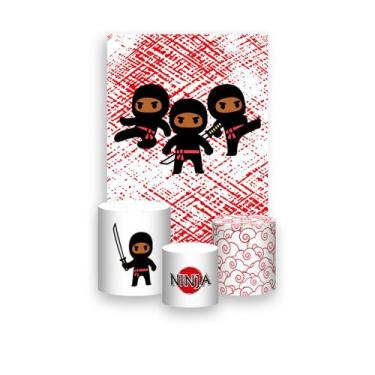 Imagem de Painel De Festa Vertical 1,50 x 2,20 + Trio De Capas Cilindro - Ninja 