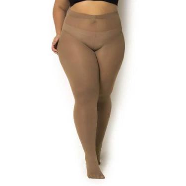 Imagem de Meia Calça Opaca Plus Size Trifil W06100 Fio 80, ES, Mel