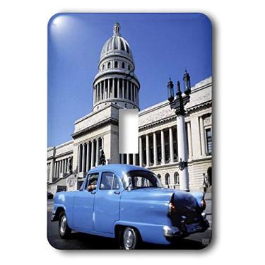 Imagem de 3dRose lsp_37737_1 Carro velho na frente do Capitólio Havanna Cuba Interruptor único