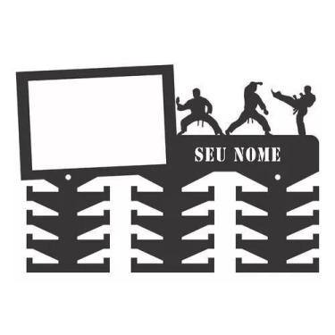 Imagem de Porta Medalhas Karatê Masculino Com Foto Personalizado - Loja Dinka