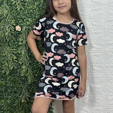 Imagem de Kit 3 Camisolas Infantis Menina Estampa Suede Desenho - Live Comfort, 