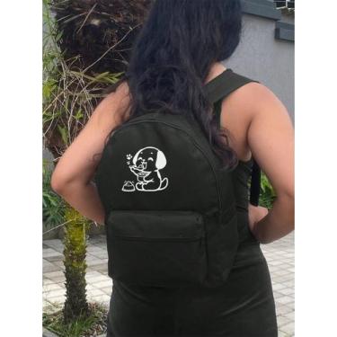 Imagem de Mochila Small CACHORRO COMENDO Bolsa Escolar Trabalho Viagem Mala Facu