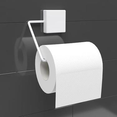 Imagem de Suporte Porta Papel Higiênico Adesivo 3M Parede Acessórios Banheiro Fi
