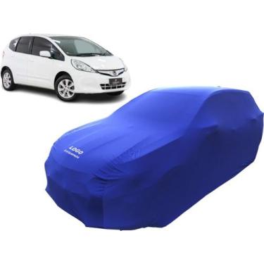 Imagem de Capa Carro Honda Fit 2013 Tecido Helanca Anti Poeira - Mz, Azul