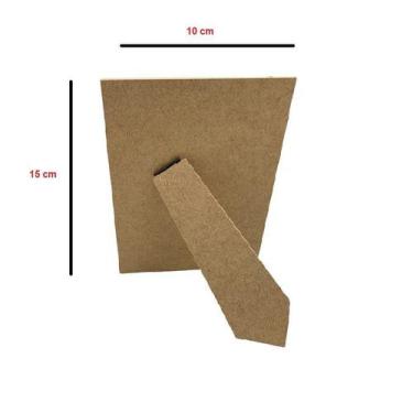 Imagem de Kit 10 Fundo Porta Retrato com Gravata 10x15 Mdf Madeira - ATACADÃO DO