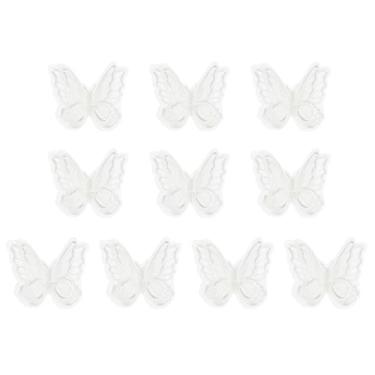 Imagem de PATIKIL 10 apliques de borboleta de renda bordada, 5 x 6,1 cm, aplique de ferro costurado em borboleta com aplique de organza de camada dupla para roupas, vestidos de casamento, bricolage, roupas,