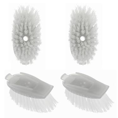 Imagem de CDDCWZ Refil de escova de louça, pacote com 4 cabeças de substituição para escova de cozinha OXO, substituição de cabeça de distribuição de sabão de limpeza de escova para esfregão (cinza)