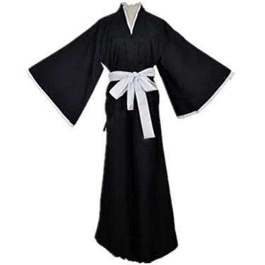 Imagem de Kimono Kuchiki Rukia traje cosplay conjunto completo calça cinto, Feminino M, One Size