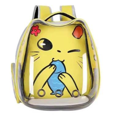 Imagem de Mochila Transporte Animais Passeio Visor Panorâmico 360 Graus Gatos Pa