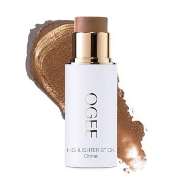 Imagem de Ogee Bastão facial esculpido – Citrino (CITRINE - Radiant Gold Shimmer) Bronzer Stick orgânico certificado e maquiagem marca-texto – Bastão de bronzeador multiuso para rosto