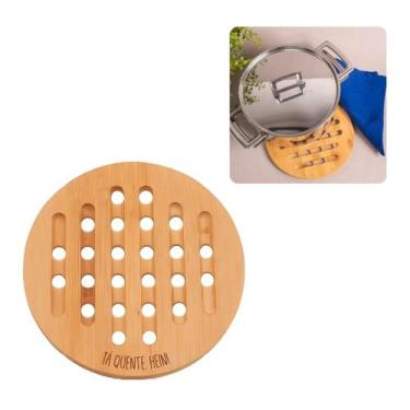 Imagem de Descanso de panela de bambu 19cm - UNIK LIVIN, Ta quente