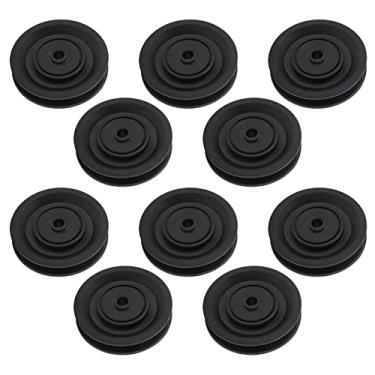 Imagem de Roda de Polia, Rolamento Polia 0,4in Polia do Orifício Médio Diâmetro 10pcs 90 Mm Polia de Exercício Universal de Nylon para Ginásio para Equipamentos de Ginástica Guindaste de