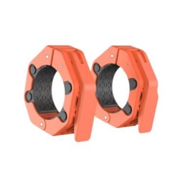 Imagem de UGPLM 2 peças halteu barbell clasp clipes de barbell lançamento rápido clipes de colarinho de trava de barragem para uso em casa, Laranja