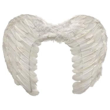 Imagem de Asa De Anjo Branca Pena Fantasia Cosplay Festa Halloween
