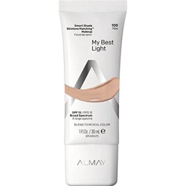 Imagem de Almay Smart Shade Skintone Combinando Maquiagem, Hipoalergênico, Cruelty Free, Oil Free, Dermatologista Tested Foundation com fps 15, My Best Light, 1