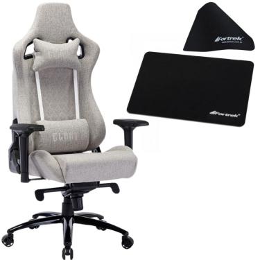 Imagem de Kit Cadeira Gamer Encosto Reclinável Alto Conforto Ergonômica Apoio Lombar/Pescoço + Mousepad Alta Precisão Speed Preto